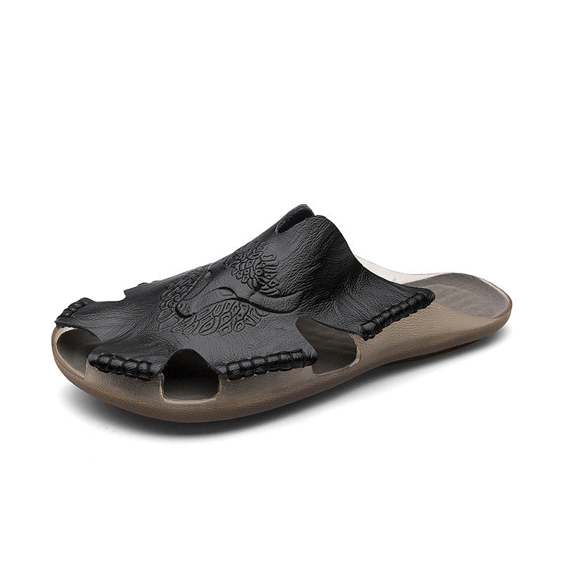 Sandales Baotou en cuir à tendons – Hommes