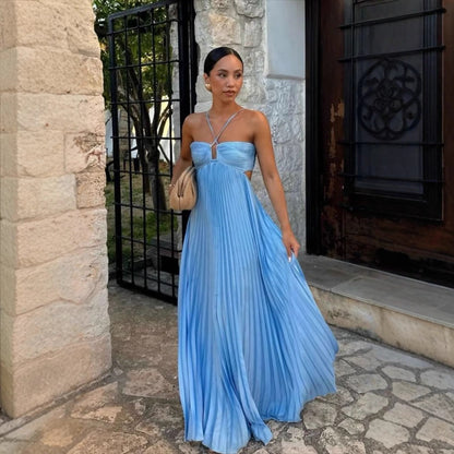 Robe bustier plissée