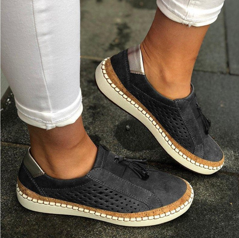 Mocassin en liège cousu