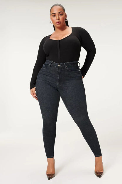 Jean slim taille haute Contour