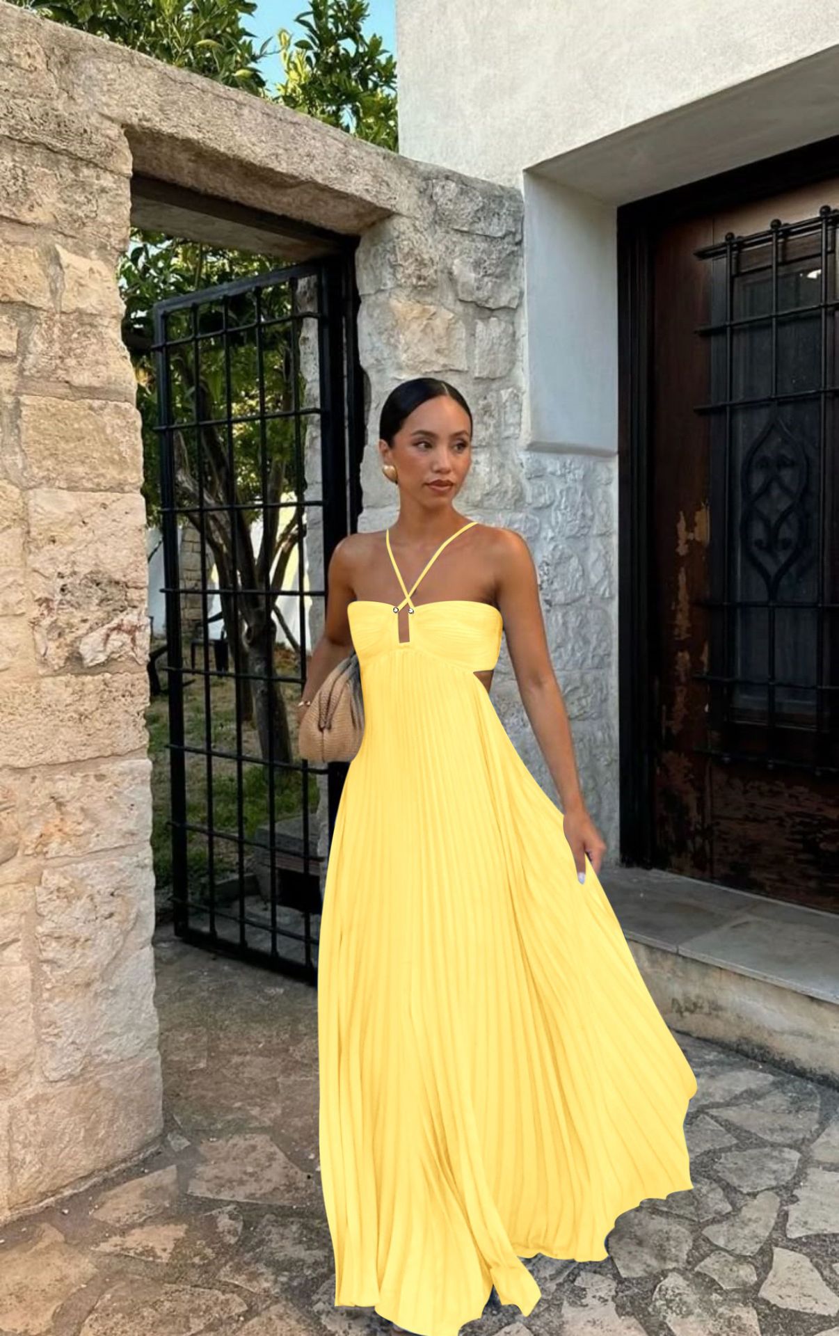 Robe bustier plissée