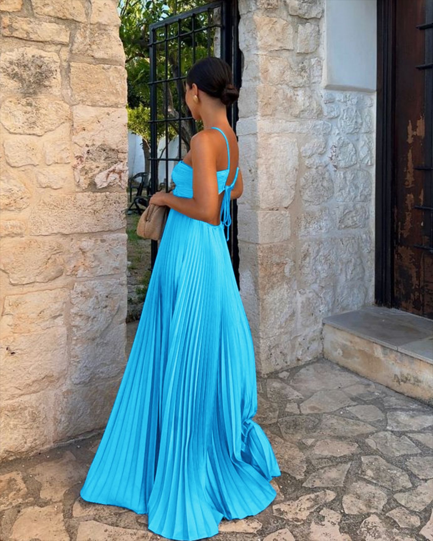Robe bustier plissée