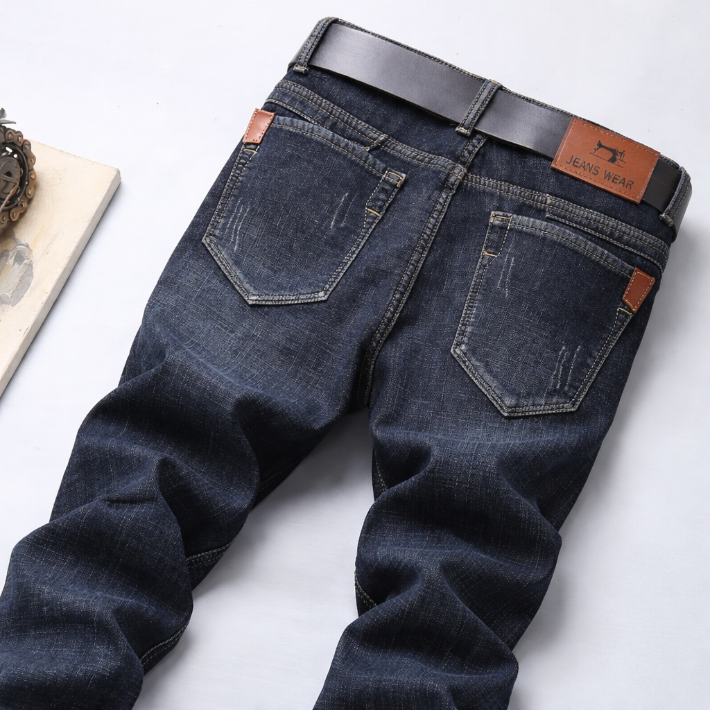 Pantalon droit en peluche