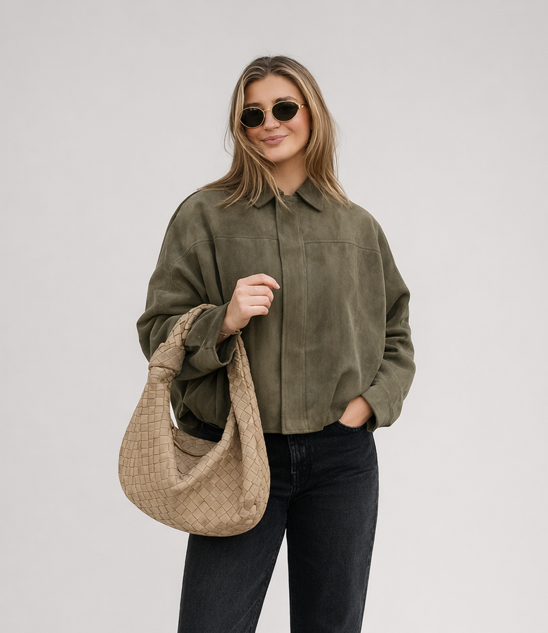Veste zippée à manches chauve-souris