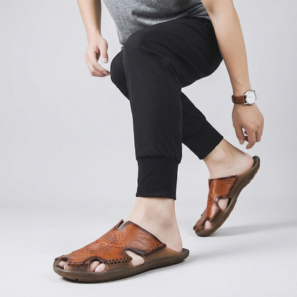 Sandales Baotou en cuir à tendons – Hommes
