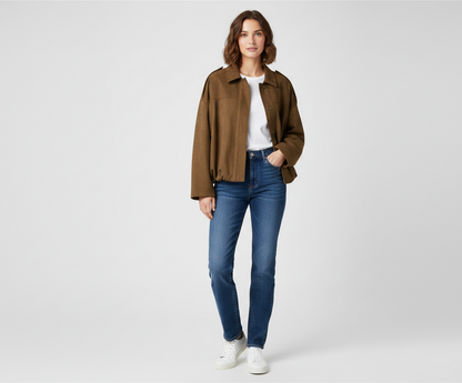 Veste zippée à manches chauve-souris