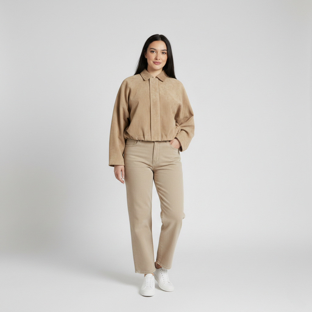 Veste zippée à manches chauve-souris