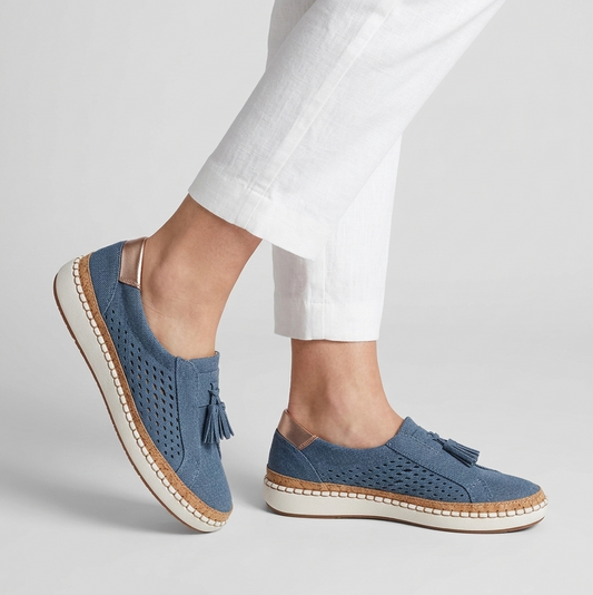 Mocassin en liège cousu