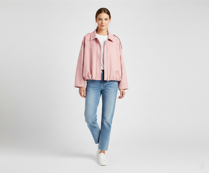 Veste zippée à manches chauve-souris