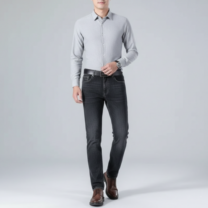 Pantalon droit en peluche