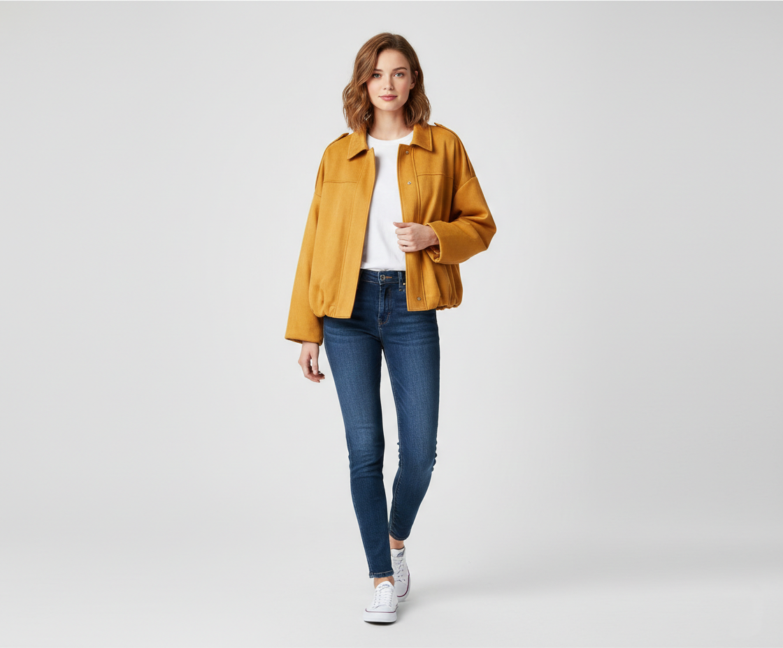 Veste zippée à manches chauve-souris