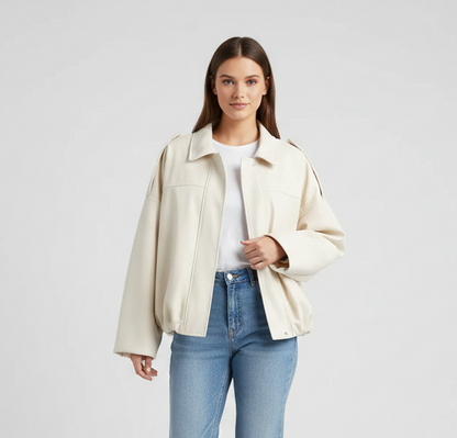 Veste zippée à manches chauve-souris