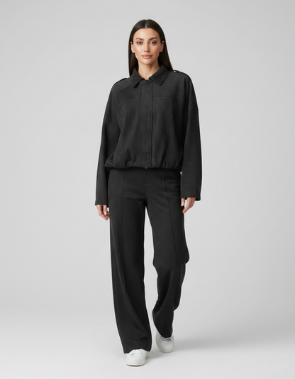 Veste zippée à manches chauve-souris