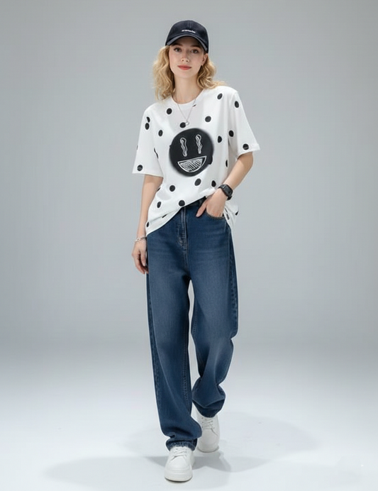 Denim élastique taille haute en lyocell