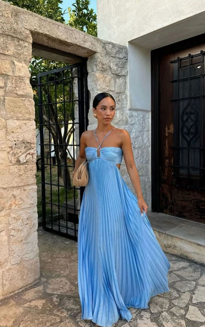 Robe bustier plissée