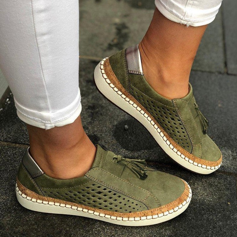 Mocassin en liège cousu