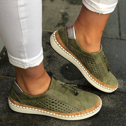 Mocassin en liège cousu