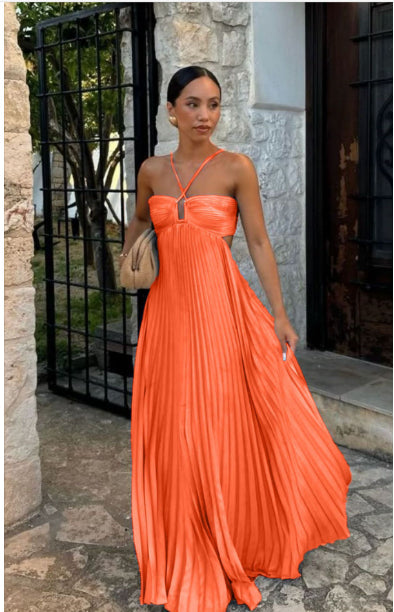 Robe bustier plissée