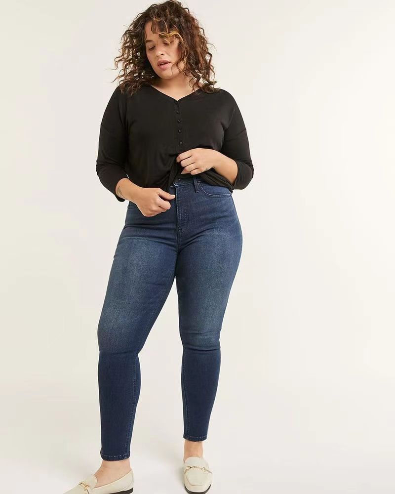 Jean slim taille haute Contour