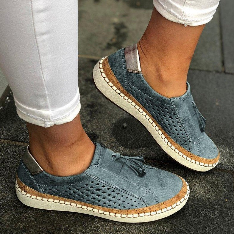 Mocassin en liège cousu